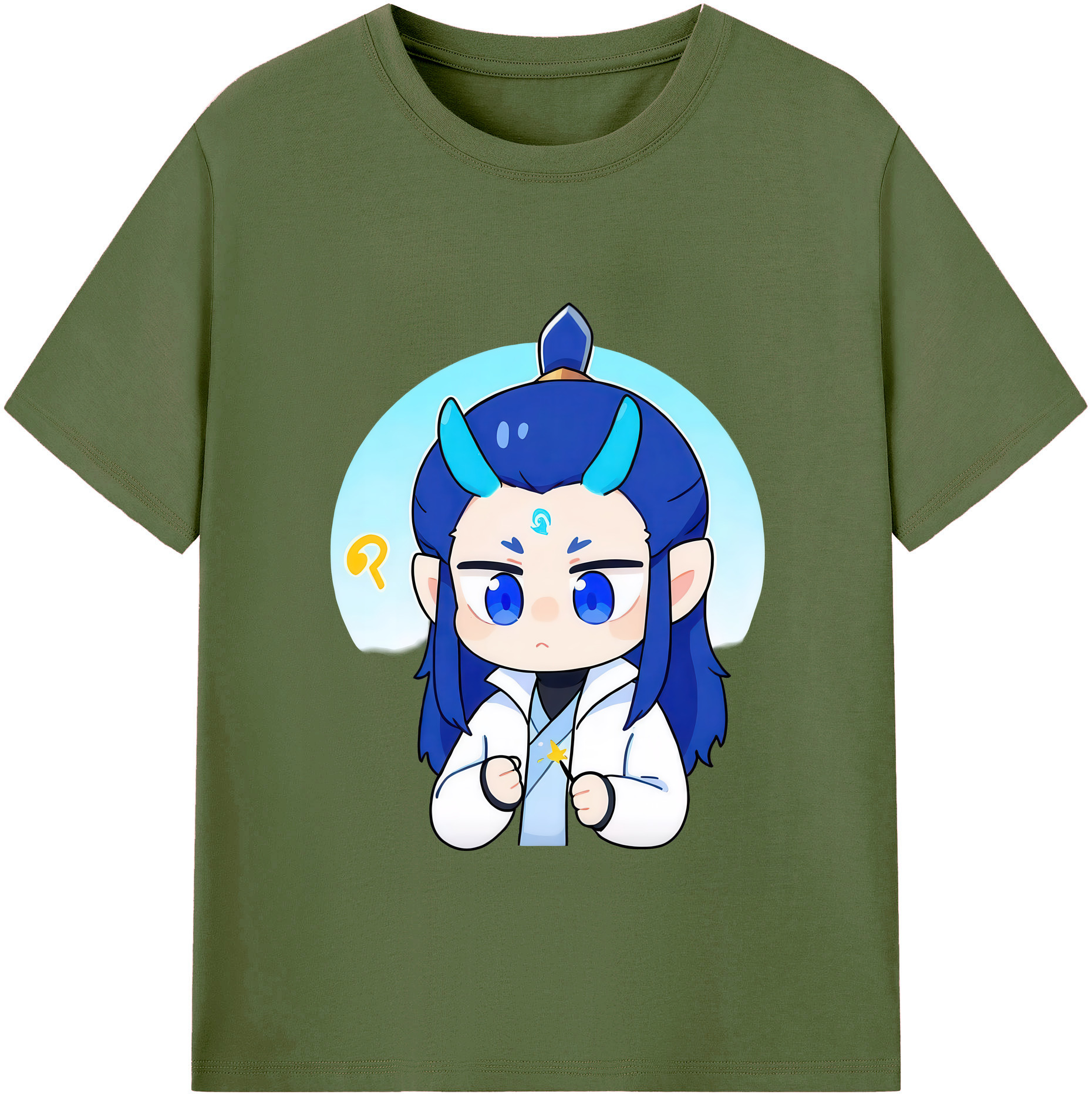 （画像用） Ne Zha 2 ナタ 魔童の大暴れ 綿100％半袖Tシャツ（フロントプリント）